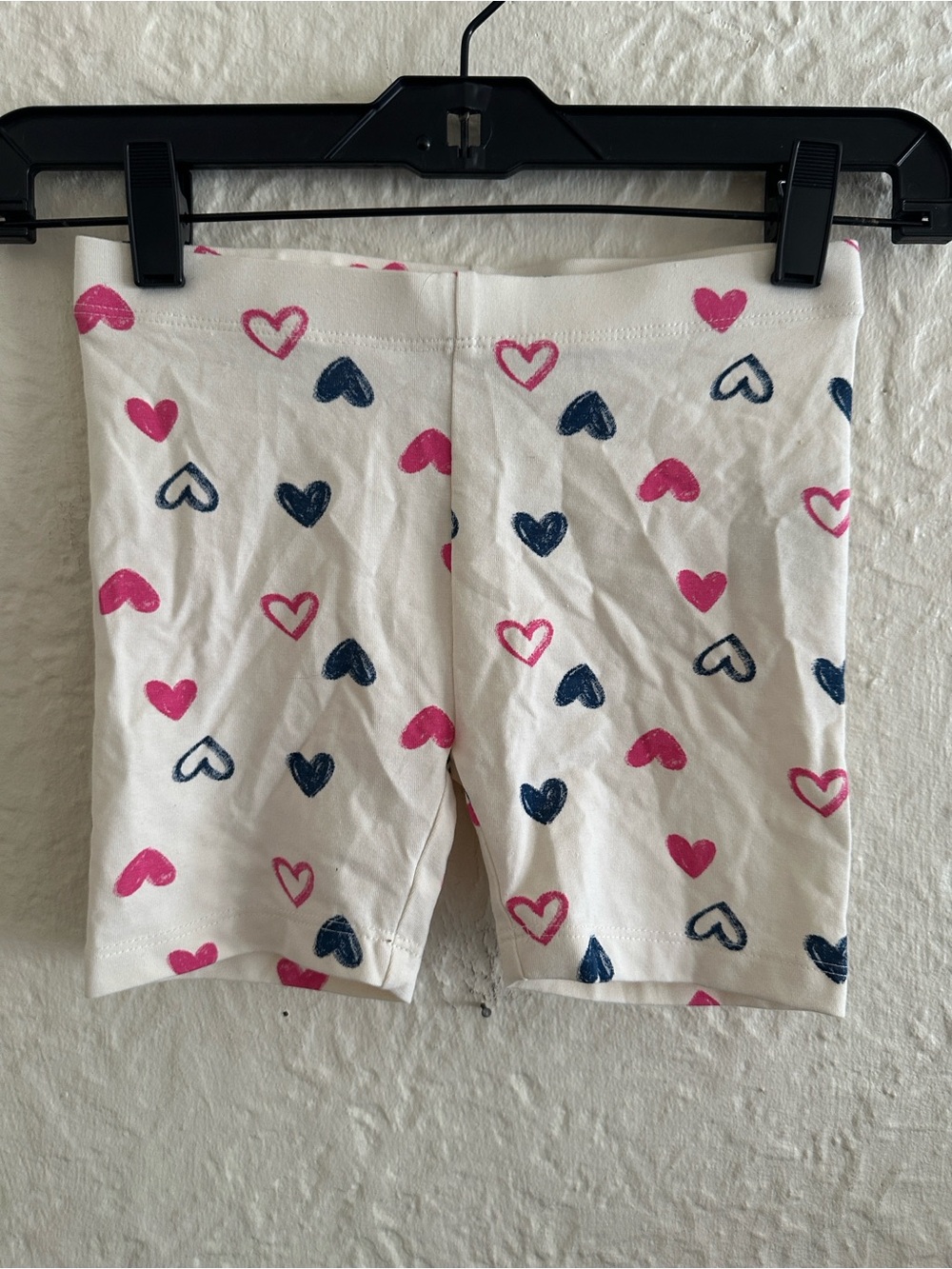 Tucker + Tate Girls Ivory Shorts with Pink and Blue Hearts NWT 7
